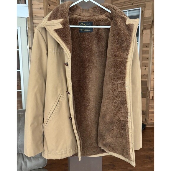 VNTG Cal Craft Barn Coat Men L Brown Lined Chore Jacket Work Farm Ranch Hunt USA - Picture 8 of 13